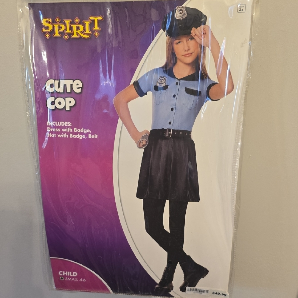 Spirit Police Officer Costume for Kids - Blue and Black